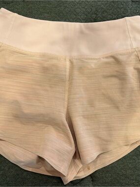 Athleta Light Peach High-Rise Athletic Shorts
